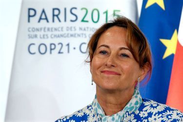 Ségolène Royal le 10 septembre à l'Elysée lors d'une réunion préparatoire sur la COP21.