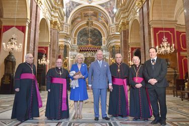 Le prince Charles et la duchesse de Cornouailles Camilla à Mdina, le 28 novembre 2015