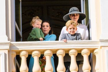 La princesse Caroline de Hanovre, sa belle-fille Tatiana Santo-Domingo et Francesco et Sacha Casiraghi à Monaco, le 19 novembre 2019