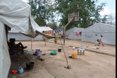 Les camps de réfugiés se sont re-remplis en RCA, comme ici à Bangui, depuis le regain de violences fin septembre.