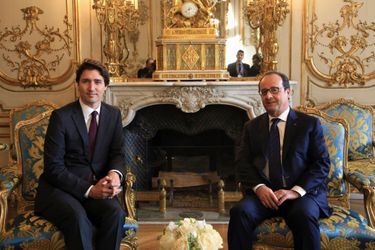 François Hollande et le Premier ministre canadien Justin Trudeau