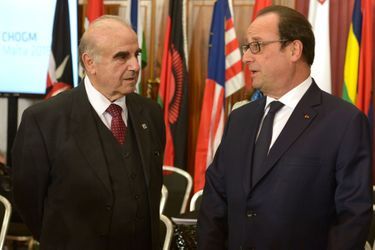 François Hollande et le ministre des Affaires étrangères de Malte George Vella