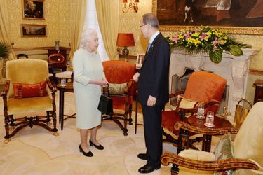 La reine Elizabeth II avec Ban Ki-moon à Malte, le 27 novembre 2015