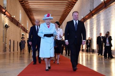 La reine Elizabeth II et le prince Philip au sommet du Commonwealth à Malte, le 27 novembre 2015
