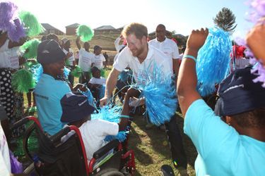 Le prince Harry avec le prince Seeiso au Lesotho, le 26 novembre 2015