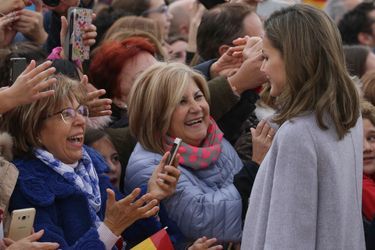 La reine Letizia d'Espagne à Caravaca de la Cruz, le 28 novembre 2017
