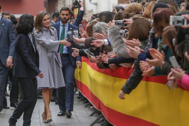 La reine Letizia d'Espagne dans la ville sainte de Caravaca de la Cruz, le 28 novembre 2017
