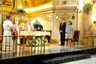 La reine Letizia et le roi Felipe VI d'Espagne à Caravaca de la Cruz, le 28 novembre 2017