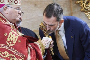 Le roi Felipe VI d'Espagne à Caravaca de la Cruz, le 28 novembre 2017