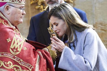 La reine Letizia d'Espagne à Caravaca de la Cruz, le 28 novembre 2017