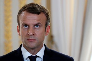 Emmanuel Macron à l&#039;Elysée, vendredi.