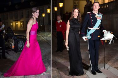 Les princesses Mary et Marie et le prince Joachim de Danemark à Fredensborg, le 26 septembre 2017
