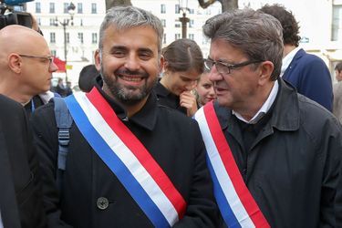 Alexis Corbière aux côtés de Jean-Luc Mélenchon le 20 septembre 2017.