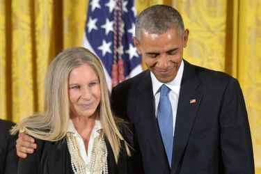 Barbra Streisand et Barack Obama à Washington le 24 novembre 2015
