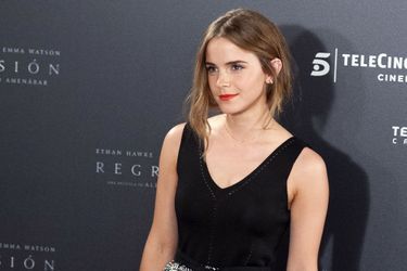 Emma Watson à une projection du film &quot;Regression&quot; à Madrid le 27 août dernier. 