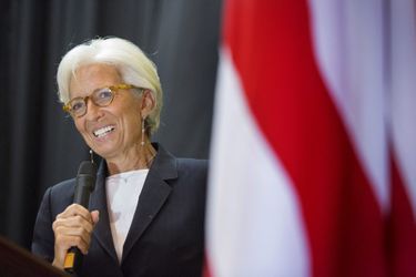 Christine Lagarde à Monrovia, vendredi.