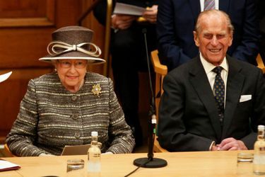 La reine Elizabeth II et le prince Philip à Church House à Westminster, le 24 novembre 2015