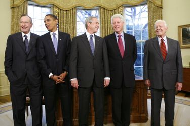 George H.W. Bush, Barack Obama, George W. Bush, Bill Clinton, Jimmy Carter