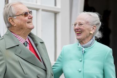 Le prince consort Henrik et la reine Margrethe II de Danemark le 16 avril 2017 