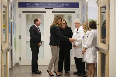 Melania Trump lors de sa visite du Boston Medical Center, le 6 novembre 2019.