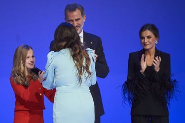 La princesse Leonor d&#039;Espagne avec le roi Felipe VI et la reine Letizia à Barcelone, le 4 novembre 2019