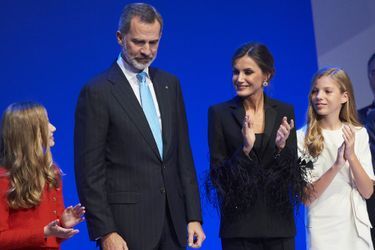 La princesse Leonor d&#039;Espagne avec le roi Felipe VI, la reine Letizia et la princesse Sofia à Barcelone, le 4 novembre 2019