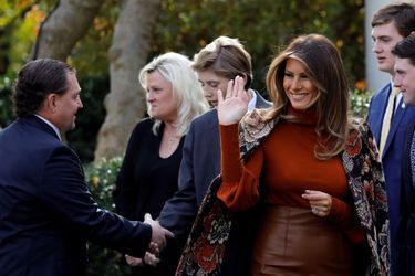 La famille Trump dans les jardins de la Maison Blanche.