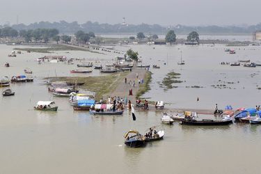 L&#039;Inde, submergée par la montée des eaux du Gange.