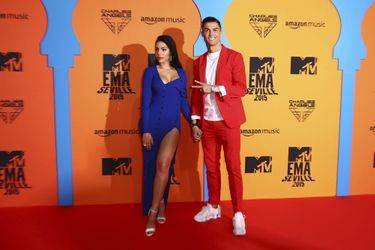 Georgina Rodriguez et Cristiano Ronaldo aux MTV Europe Music Awards à Séville le 3 novembre 2019