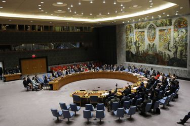 Le Conseil de sécurité de l&#039;ONU, samedi à New York. 