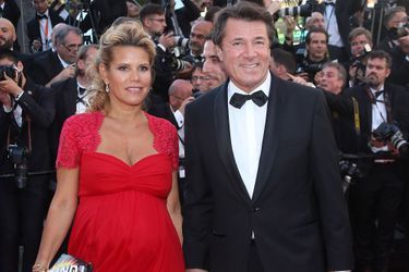 Christian Estrosi et sa femme Laura Tenoudji à Cannes, en mai 2017. 