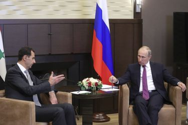 Vladimir Poutine et Bachar el-Assad à Sotchi, le 20 novembre 2017.