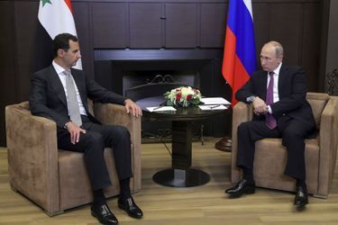 Vladimir Poutine et Bachar el-Assad à Sotchi, le 20 novembre 2017.