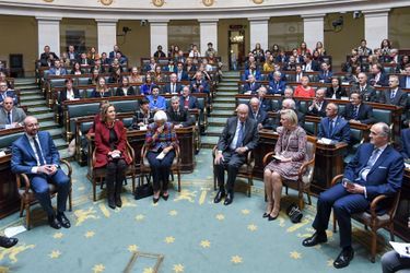 La famille royale belge à Bruxelles, le 15 novembre 2017