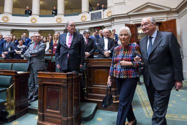 L&#039;ancienne reine Paola et l&#039;ancien roi des Belges Albert II à Bruxelles, le 15 novembre 2017