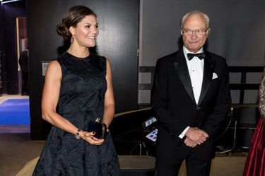 La princesse Victoria et le roi Carl XVI Gustaf de Suède à Stockholm, le 14 novembre 2017
