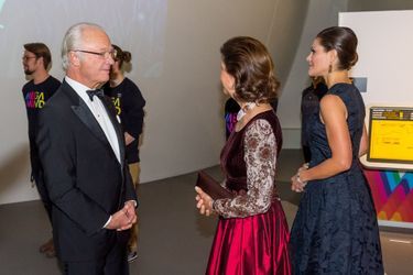 Le roi Carl XVI Gustaf, la reine Silvia et la princesse Victoria de Suède à Stockholm, le 14 novembre 2017