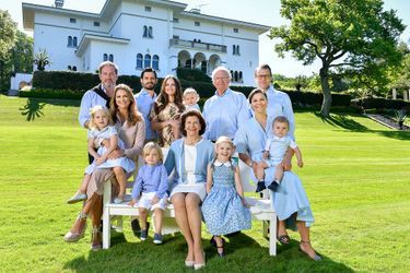 La famille royale de Suède au château de Solliden, le 15 juillet 2017