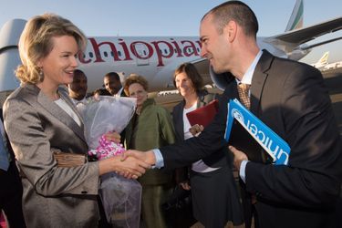 La reine Mathilde de Belgique en Ethiopie, le 9 novembre 2015