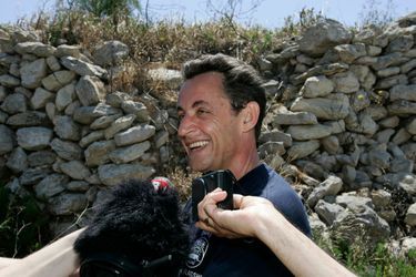 Nicolas Sarkozy lors de ses vacances controversées à Malte, en mai 2007, quelques jours après son élection.