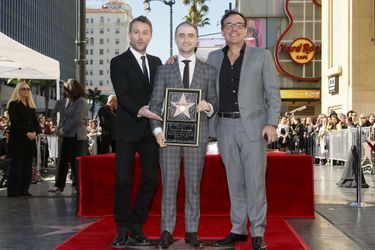 Chris Hardwick, Daniel Radcliffe et Chris Columbus à Los Angeles le 12 novembre 2015