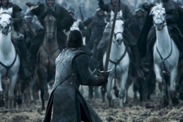 Jon Snow durant la bataille des bâtards, dans la saison 6 de "Game of Thrones". 