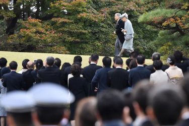 L&#039;empereur Akihito et l&#039;impératrice Michiko du Japon à Tokyo, le 12 novembre 2015