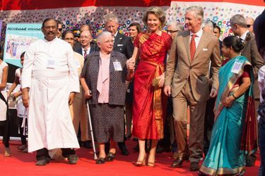 La reine Mathilde et le roi Philippe de Belgique à Bombay, le 10 novembre 2017