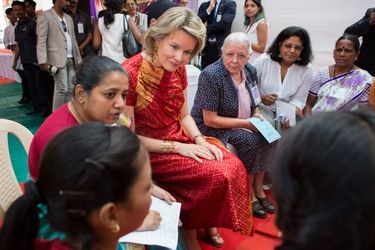 La reine Mathilde de Belgique à Bombay, le 10 novembre 2017