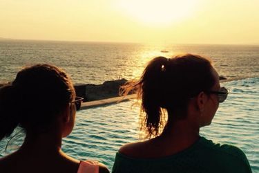 Pauline Ducruet avec une amie à Mykonos, début août 2015