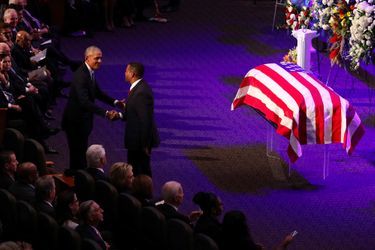 Barack Obama aux funérailles d'Elijah Cummings à Baltimore, le 25 octobre 2019.