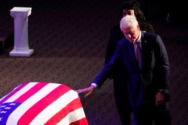 Bill Clinton aux funérailles d&#039;Elijah Cummings à Baltimore, le 25 octobre 2019.