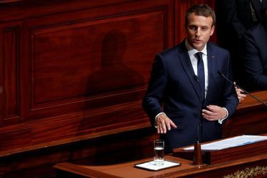 Emmanuel Macron s'exprime au Congrès de Versailles.