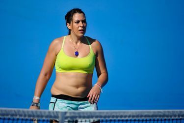 Marion Bartoli à un match de "légendes" du tennis à l'Open d'Australie en janvier 2015. Depuis 2013, l’ex-joueuse de tennis a perdu 13 kilos.